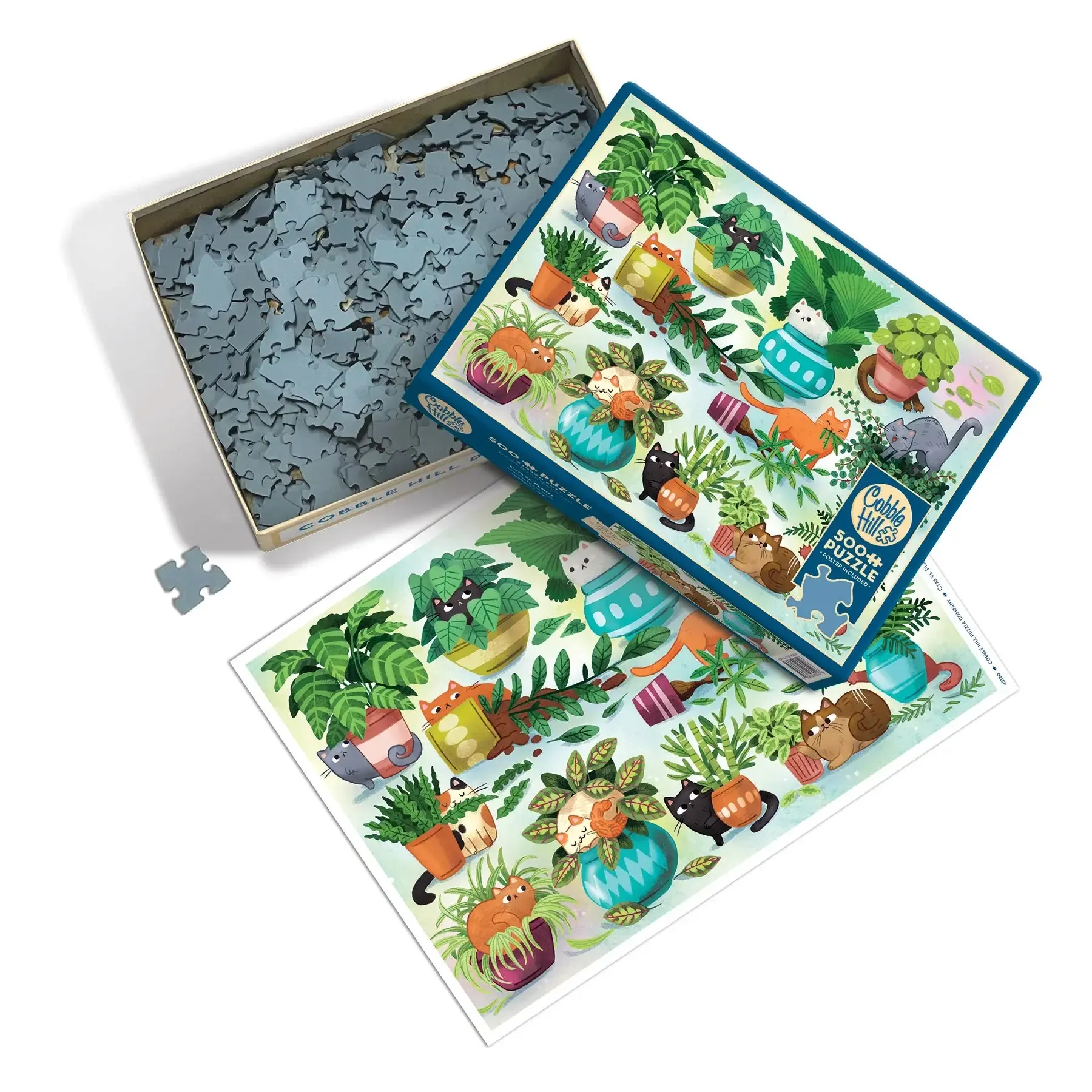 Cats vs Plants 500 Piece Jigsaw Puzzle Cobble Hill - Image 3